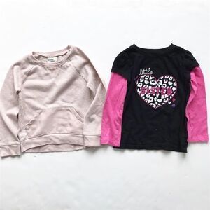 H&M soft olive floral embroidered jogger VGUC 3-4Y